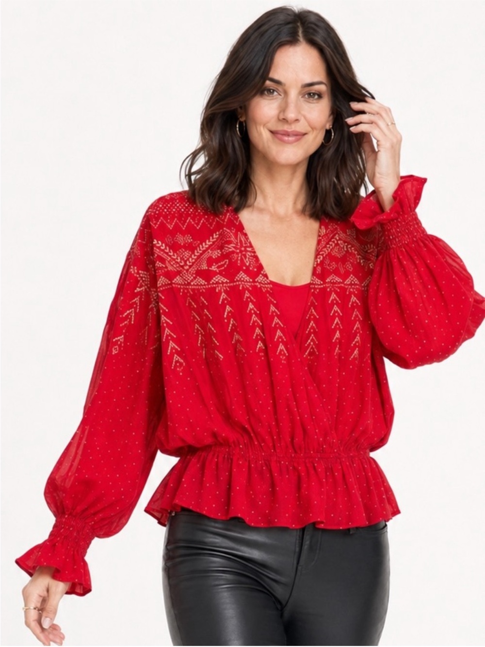 Free People Counting Stars Peasant blouse